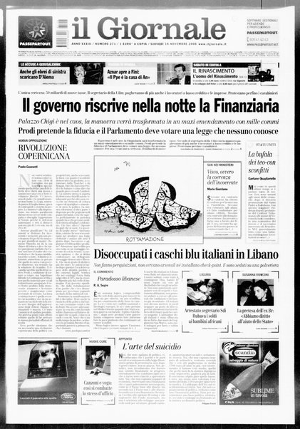 Il giornale : quotidiano del mattino